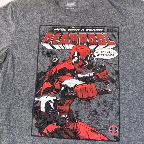 Marvel Deadpool -merc with a mouth tee shirt size Medium - Picture 2 of 6